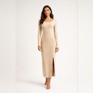 J. Crew Cream Long Sleeve Sweater Dress